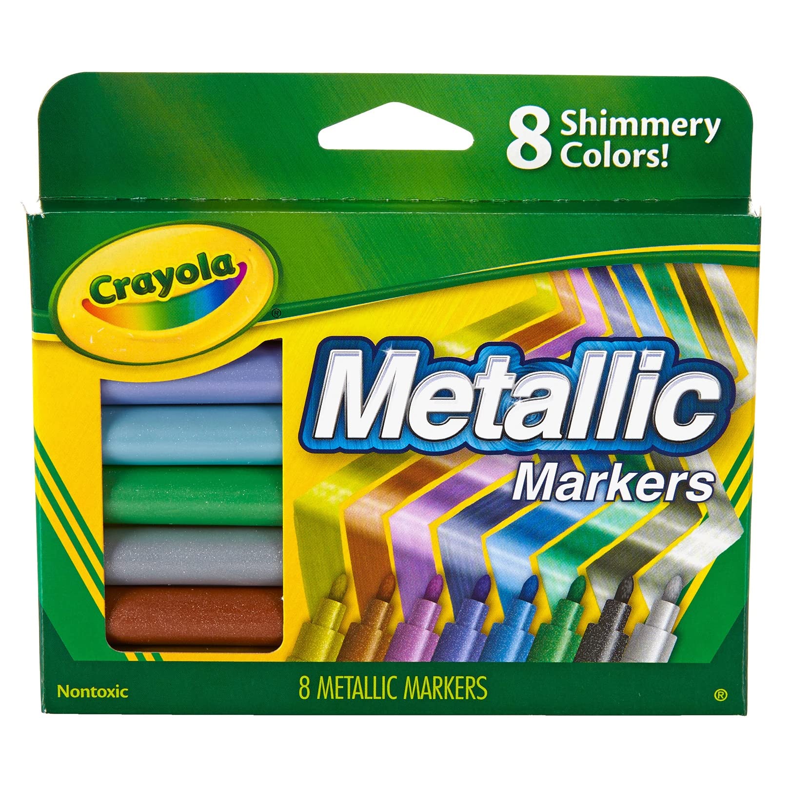 Crayola Metallic Markers, Art Supplies, 8 Count, Colors May Vary