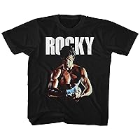 Rocky Kids T-Shirt Taping Fist Portrait Black Tee