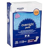 Equate Overnight Ultimate Absorbency Pads, 30 Count