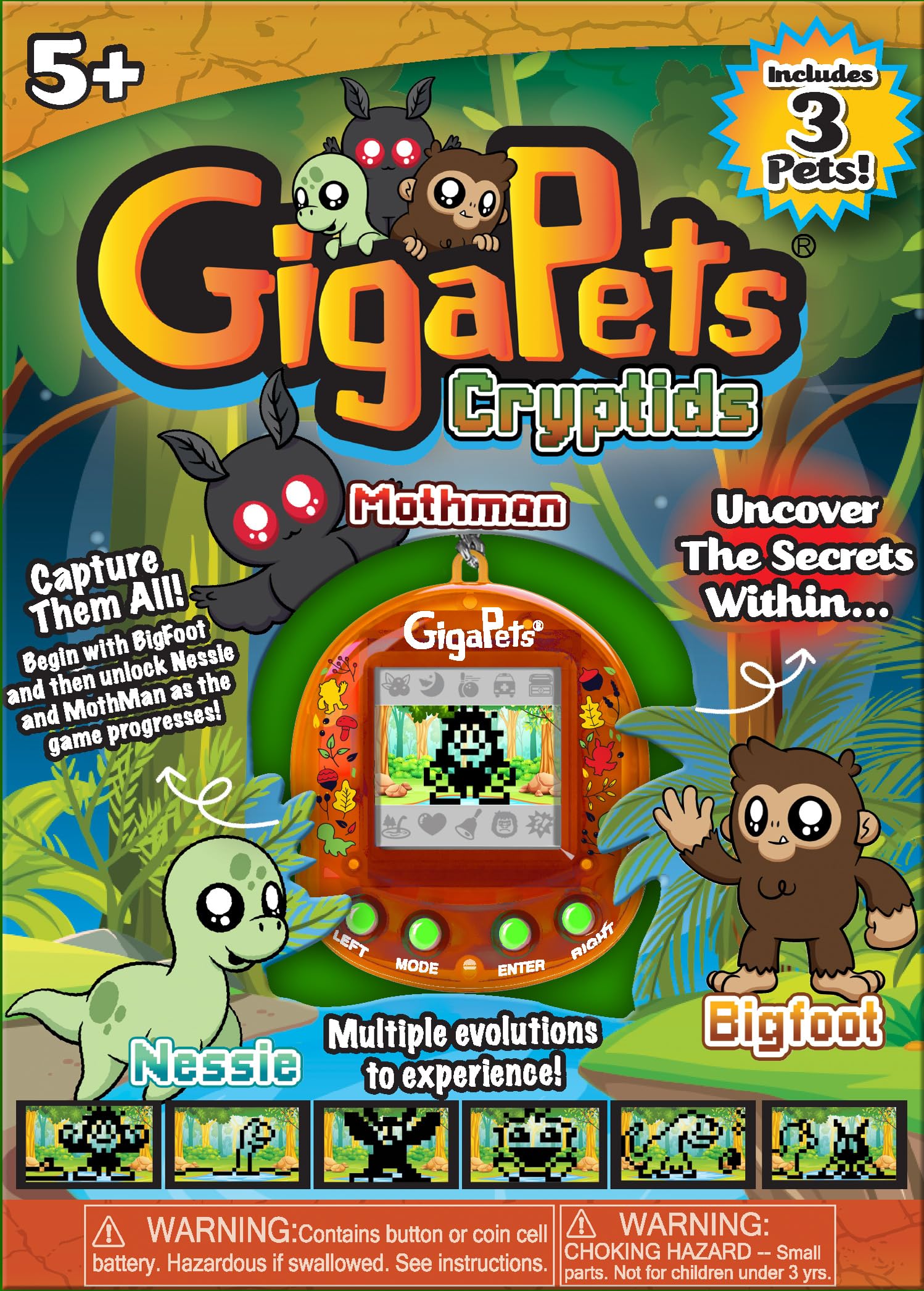 Top Secret Toys GigaPets Cryptids, New Glossy Housing Shell, Classic 90s CompuKitty, 3D Pet Live in Motion