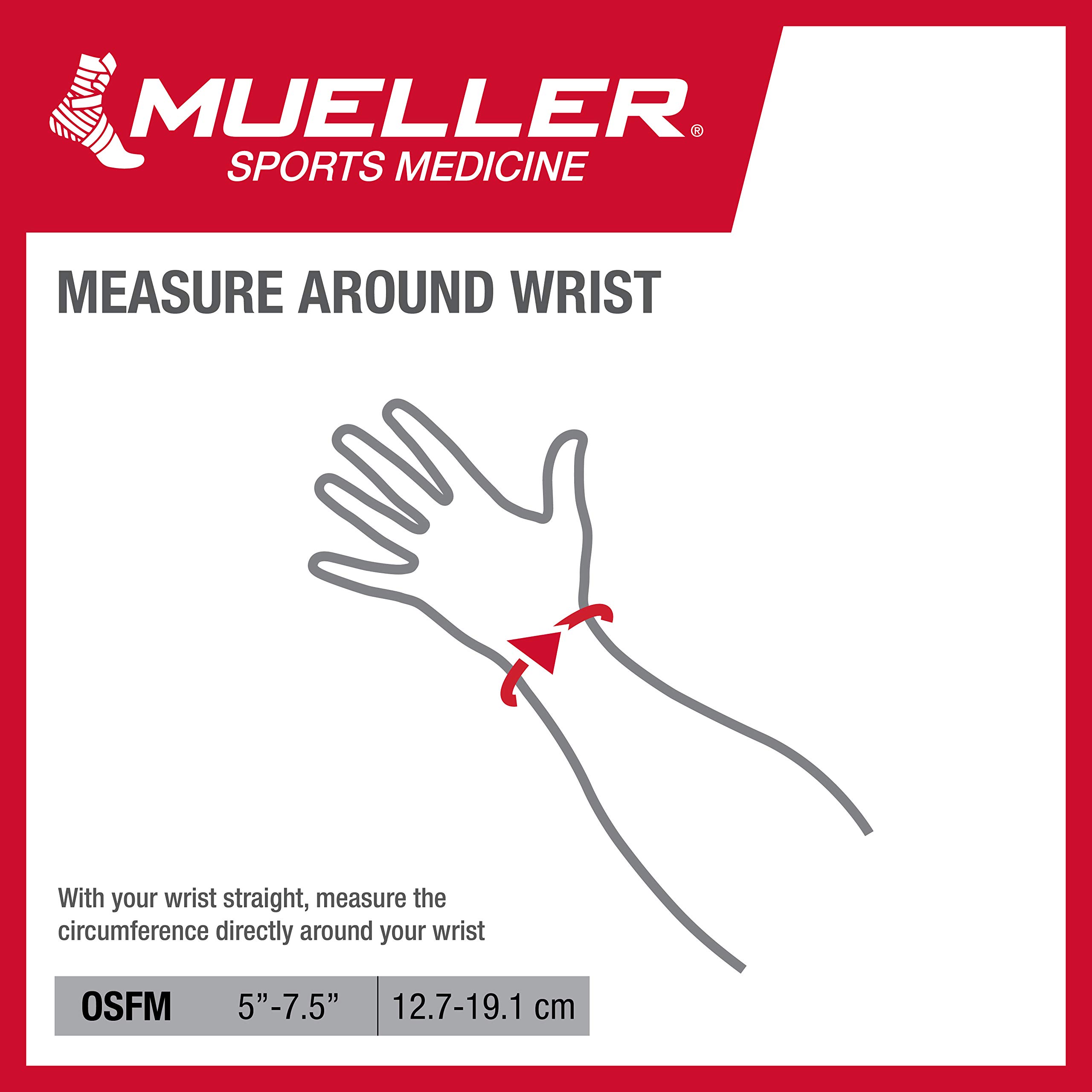 MUELLER Sports Medicine Reversible Wrist Brace with Splint, for Men and Women, Black, One Size