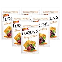 Luden's Soothing Throat Drops, Honey Berry, 25 ct (Pack of 6)