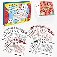 Family Conversation Cards, Conversation Starter Cards, Playing Question Card Games for Families, Family Board Games, Dinner Table & Road Travel Activities for Kids, Teens and Adults
