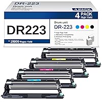 DR223CL Compatible Drum Unit Replacement for Brother DR223CL DR-223CL DR223 compatible with Brother MFC-L3770CDW MFC-L3750CDW HL-L3270CDW HL-L3290CDW HL-L3230CDW (Black, Cyan, Magenta, Yellow, 4 Pack)