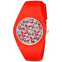 Cool Red Rubber Fun Gum Ball Dial Watch for Teens TK655RD