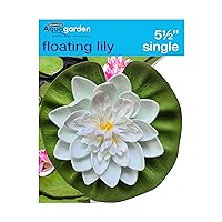 Floating Lily, 5 ½” Diameter, Plastic Plant, Pond/Aquarium Decoration