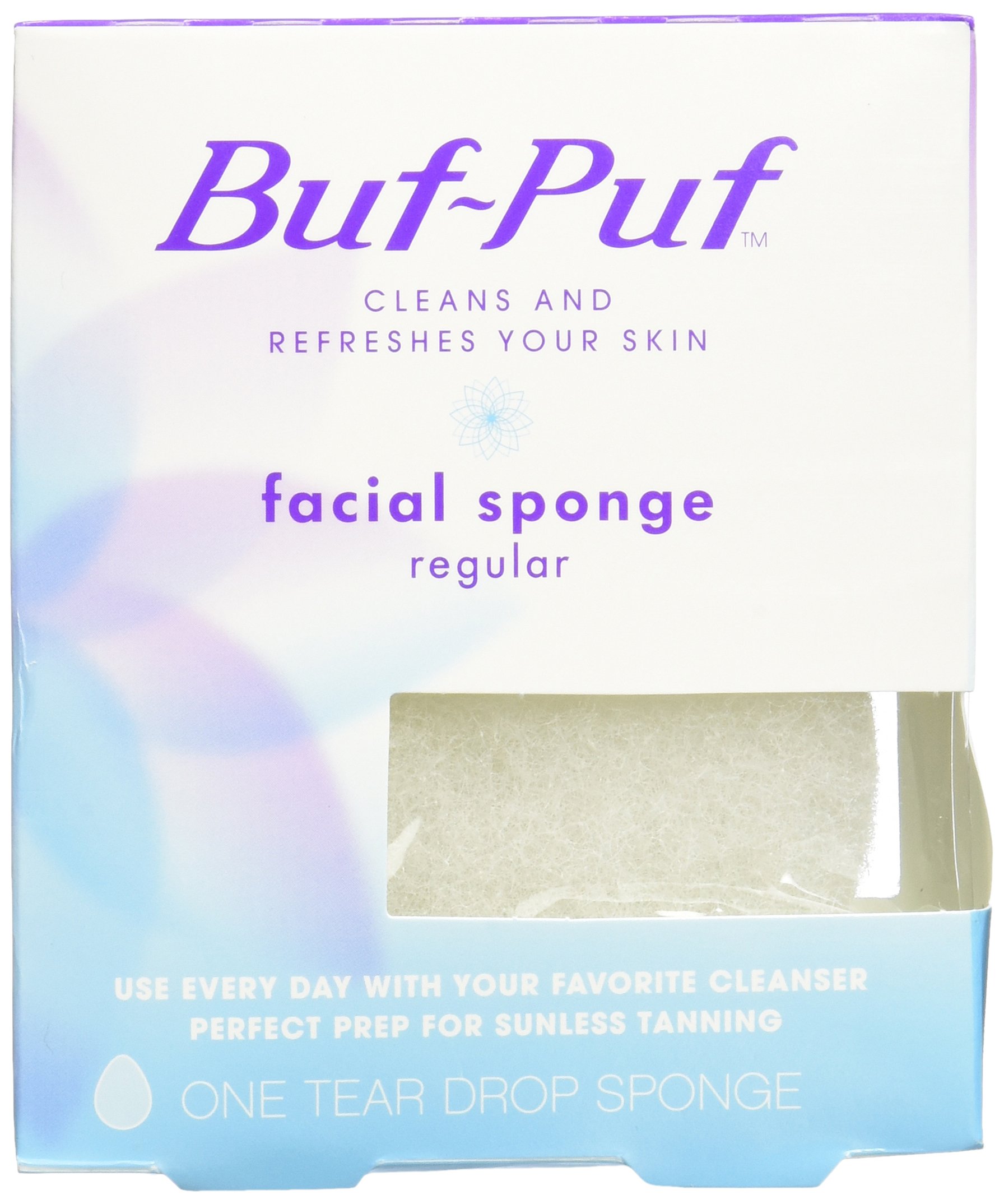 Buf-Puf Reusable Facial Sponge, Regular, 6 Count