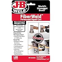 FiberWeld Permanent Repair Cast 2x36 Inch - High Strength Adhesive Fiberglass Wrap - Black, 38236