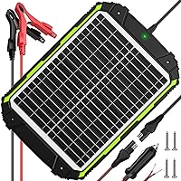 20W 12V Solar Powered Battery Charger & Maintainer, Built-in Smart MPPT Charge Controller, Waterproof 20 Watt 12 Volt Solar Panel Trickle Charging Kits for Car Auto Boat RV Marine Trailer