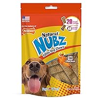 Nylabone Nubz Chicken Dog Treats I All Natural Edible Chew Treats for Dogs l Made in USA l 20 Pack Large - Up to 50 lbs.