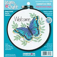 Dimensions 73147 Needlecrafts Counted Cross Stitch, Welcome Butterfly