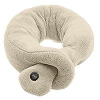 Vibrating Massaging Neck Pillow - Colors Vary - Wrap Around Feature for Massage Therapy Electric BO Cushion Relax Muscles Relieve Stress for Office Home Travel - Random Colors Vary