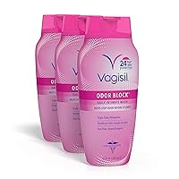 Vagisil Feminine Wash for Intimate Area Hygiene, Odor Block, Gynecologist Tested, Hypoallergenic, 12 oz, (Pack of 3)