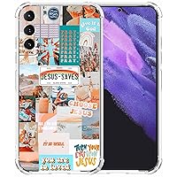 Christian Quotes Galaxy S23 Case,Aesthetic Vintage Bible Verses Jesus Quotes Collage Pattern Case for Girl Women Men, Soft TPU Bumper Case for Galaxy Samsung Galaxy S23