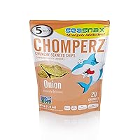 SeaSnax Mini Chomperz Crunchy Seaweed Chips, Onion, 0.28 Ounce (Pack of 5)
