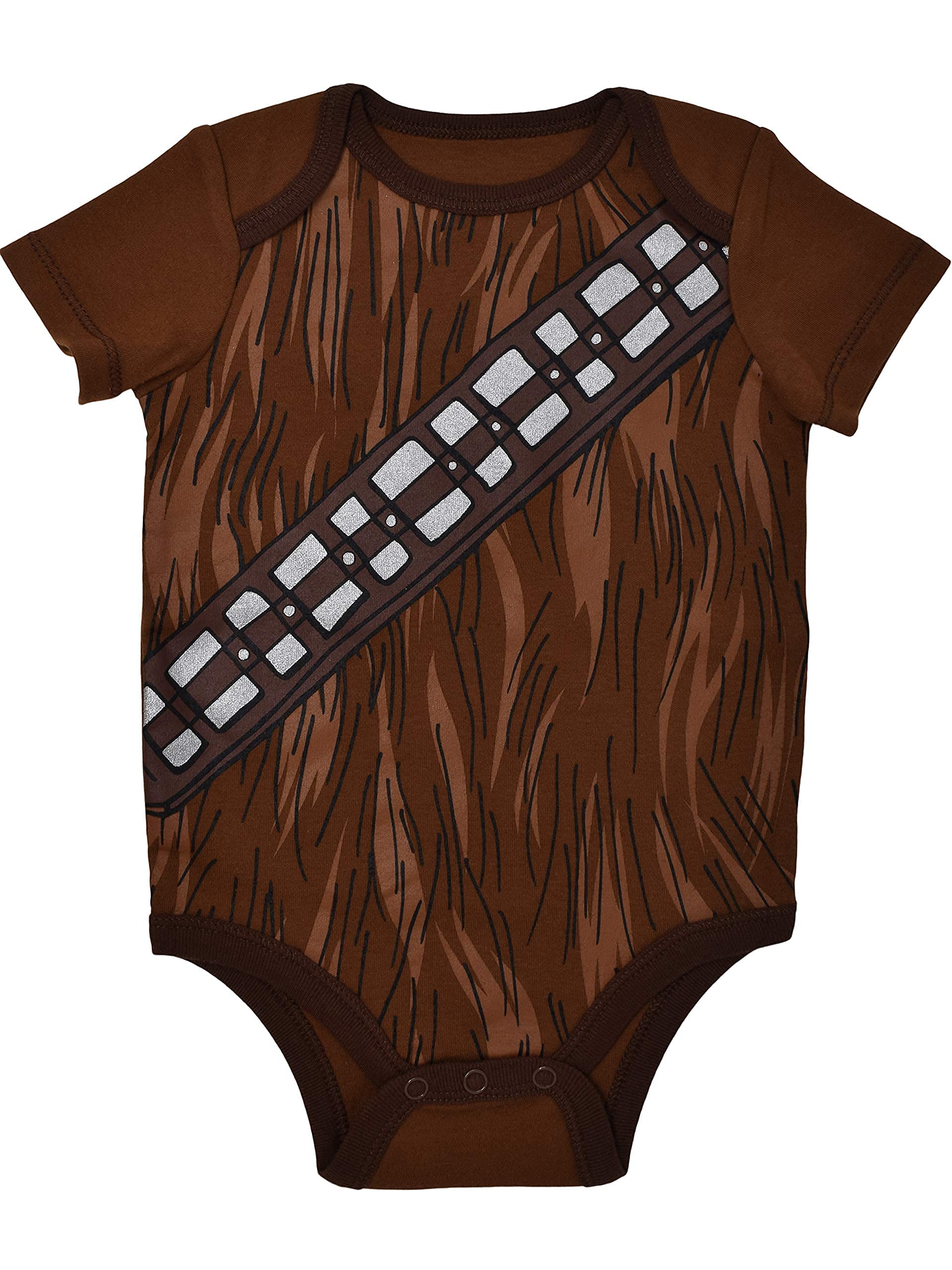 STAR WARS Chewbacca C-3PO R2-D2 Darth Vader Yoda 5 Pack Short Sleeve Bodysuits Newborn to Infant