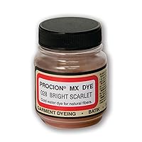 Jacquard Procion Mx Dye - Undisputed King of Tie Dye Powder - Bright Scarlet - 2/3 Oz - Cold Water Fiber Reactive Dye Made in USA
