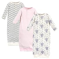 Touched by Nature Unisex Baby Organic Cotton Henley Gowns