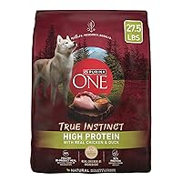 Purina ONE True Instinct High Protein Dry Dog Food Formula with Real Chicken and Duck Natural with Added Vitamins and Minerals Dog Food - 27.5 lb. Bag