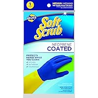 Soft Scrub Neoprene Coated, Reusable Latex Household Glove
