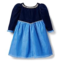 Janie and Jack Girls' Frozen Velvet Dress (Toddler/Little Big Kid)