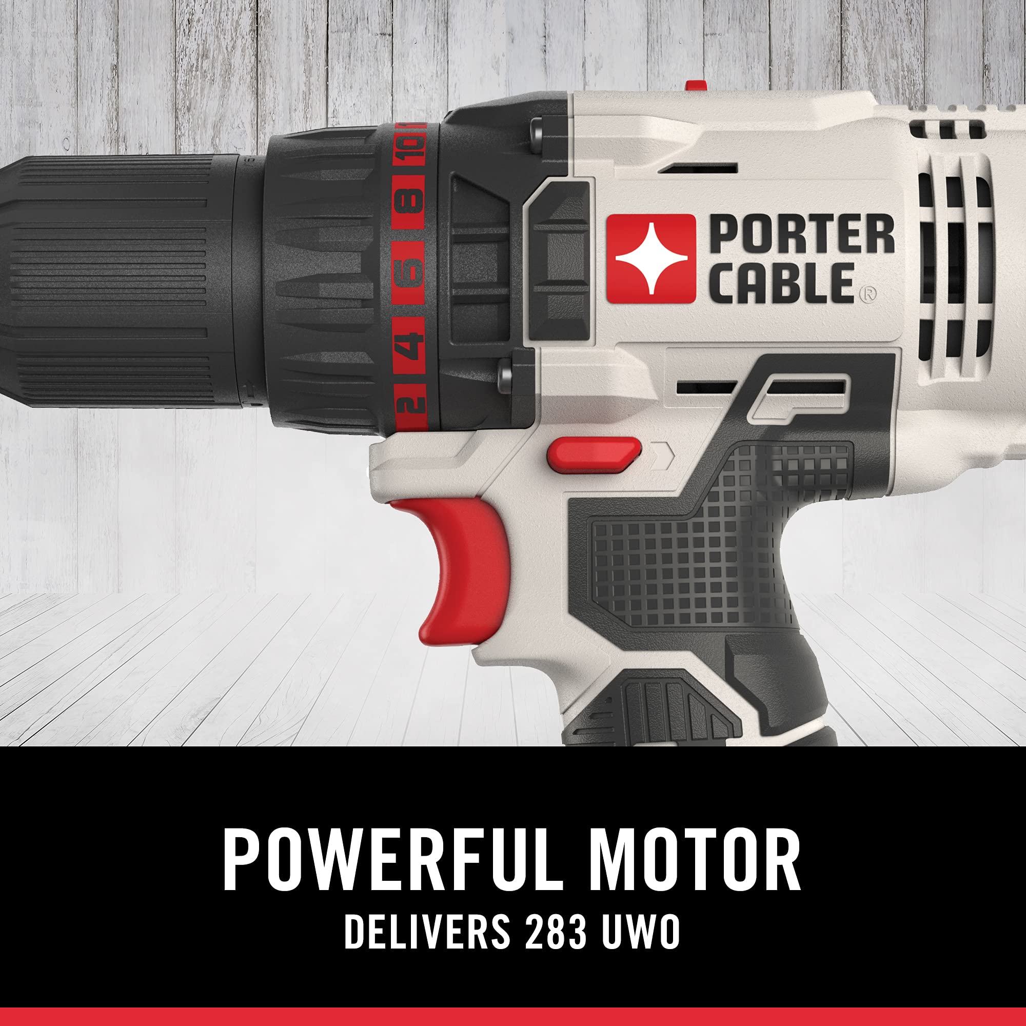 PORTER-CABLE 20V MAX* Cordless Drill/Driver, 1/2-Inch, Tool Only (PCC601LB)