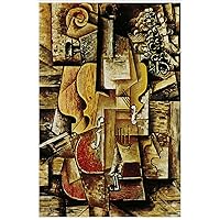 Artist Pablo Picasso Poster Print of Painting Violin and Grapes - 18x24