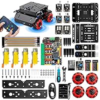 Makeblock mBot Mega Robot Kit with Mecanum Wheels, Programmable Robotics Kit Compatible with Arduino IDE and Raspberry Pi for Teens & Adults, Robotics Gift for Learning Coding, Robotics, Electronics