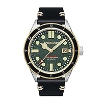 Spinnaker Mens 43mm Cahill 300 Automatic Watch with Stainless Steel Bracelet or Genuine Leather Strap SP-5096