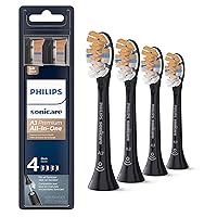 Premium All-in-One (A3) Replacement Toothbrush Heads, HX9094/95, Smart Recognition, Black 4-pk