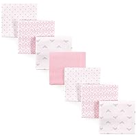 Luvable Friends Unisex Baby Cotton Flannel Receiving Blankets, Tiara 7-Pack, One Size