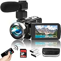 Heegomn Video Camera Camcorder with Microphone Ultra HD 2.7K 42.0MP Vlogging Camera Recorder for YouTube 3.0