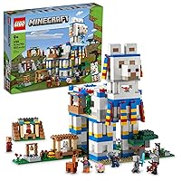 LEGO Minecraft The Llama Village Farm House Toy Building Set 21188, Minecraft Gift Idea for Kids, Boys, Girls Age 9+ Years Old, Create a Minecraft Village with 6 Customizable Buildings and Minifigures