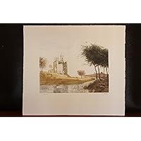Paisaje con Ruinas by Carlos Goncalves Durao. Limited Edition Etching. Run of 175. Print A.