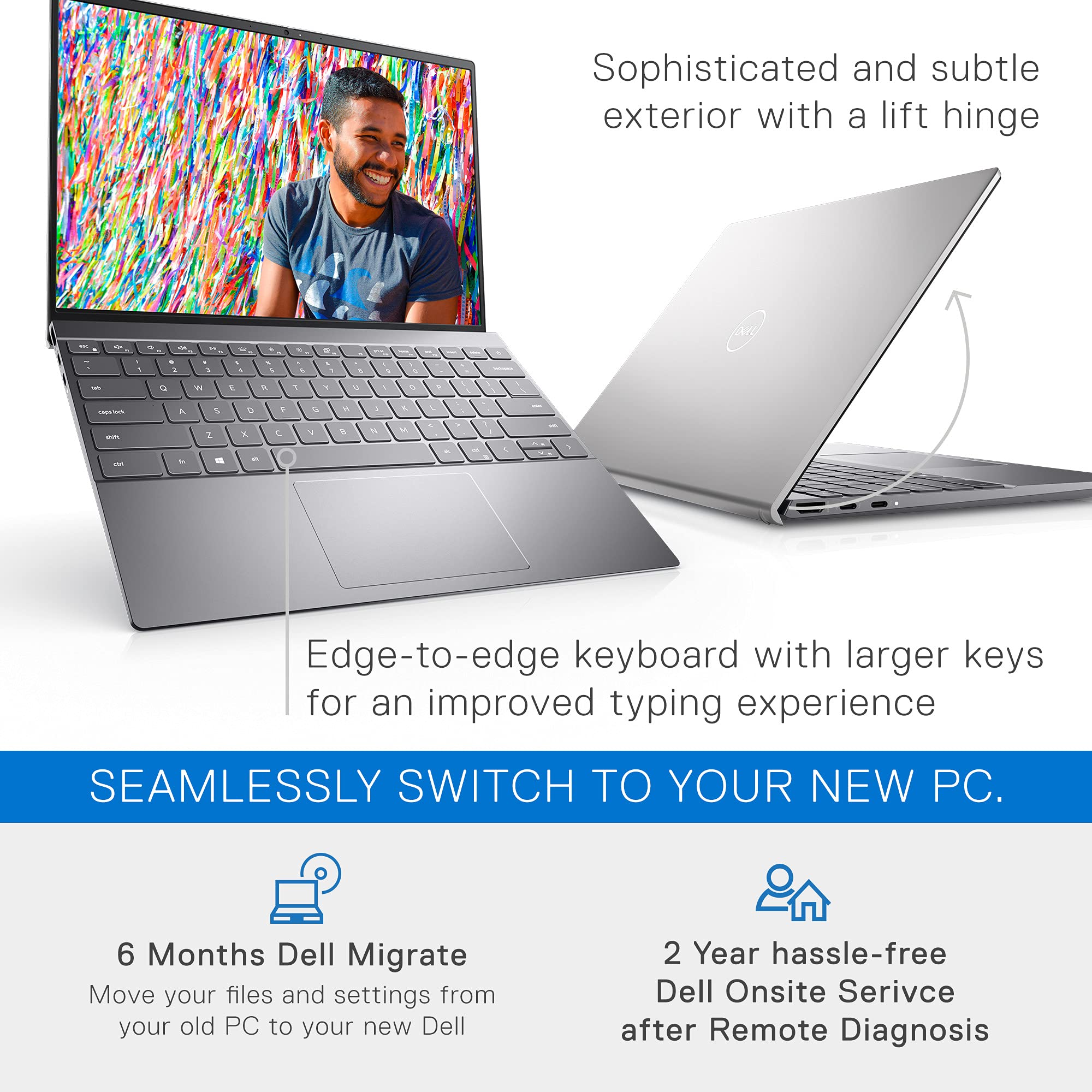 Dell Inspiron 13 5310, 13.3 inch QHD (Quad High Definition) Laptop - Thin and Light Intel Core i7-11370H, 16GB DDR4 RAM, 512GB SSD, NVIDIA GeForce MX450, Services - Windows 10 Home