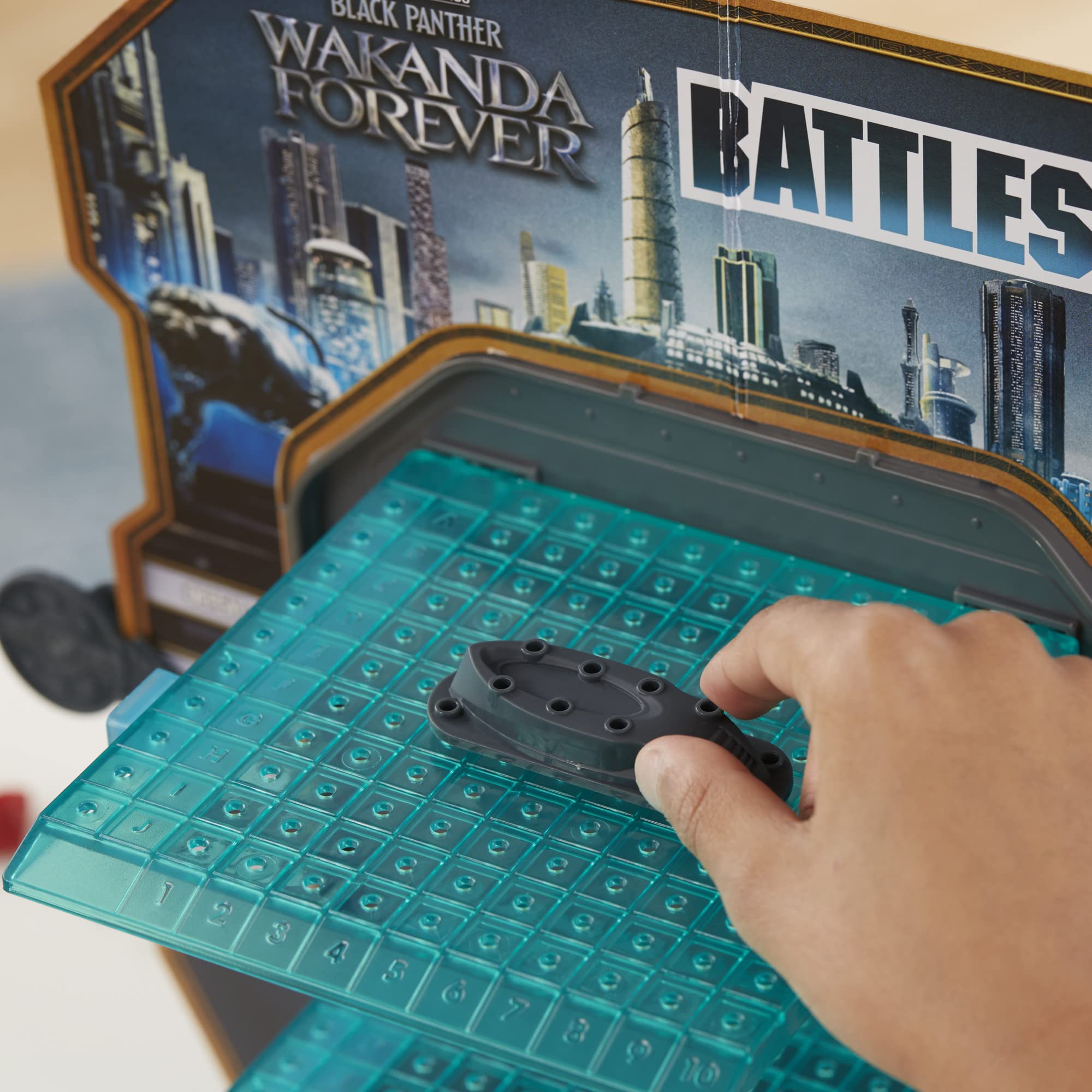 Hasbro Gaming Battleship: Marvel Studios' Black Panther Wakanda Forever Edition, 3D Strategy Game for Ages 7+, 2-Player Board Game