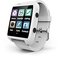 Smart Watch, Ematic All in One Easy to Wear [ Wearable ] White Smartwatch with Carrier Case [ ESW454W ]