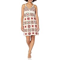 Lucky Brand Women's Crochet Square Mini Dress
