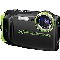 Fujifilm FinePix XP80 Waterproof Digital Camera with 2.7-Inch LCD (Graphite Black) (International Model) No Warranty