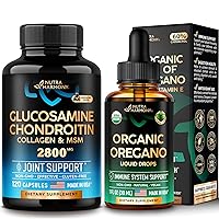NUTRAHARMONY Glucosamine Chondroitin Capsules & Organic Oregano Oil Drops