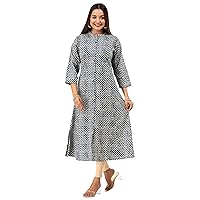 Vihaan Impex Indian Kurti for Women Tunic Kurta for Wedding Dress Indigo Print