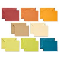 Single Panel Blank Cards with Envelopes, Earthtone Colors (100-Count)