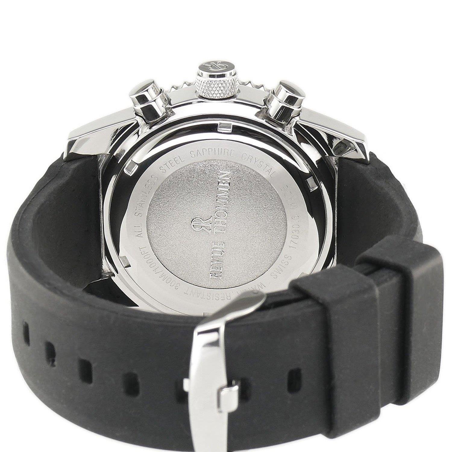 Revue Thommen Men's Automatic Watch Diver Professional Chronograph 17030.6537 with Rubber Strap