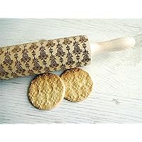 Embossing Rolling Pin PINEAPPLE. Laser Engraved Dough Roller for Embossing Homemade Cookies or Clay by Algis Crafts