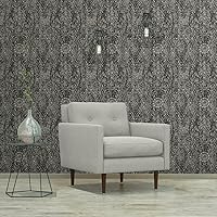 RoomMates RMK11570WP Black and Taupe Ornate Ogee Peel and Stick Wallpaper, Roll