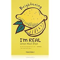 TONYMOLY I'm Real Lemon Sheet Mask, 10 Count - Hydrates Skin and Reduces Wrinkles