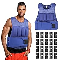 Ativafit Adjustable Weighted Vest with Reflective Design 22 Lbs Workout Vest for Strength Training, Walking, Jogging, Weightlifting, Running Men Women Kids