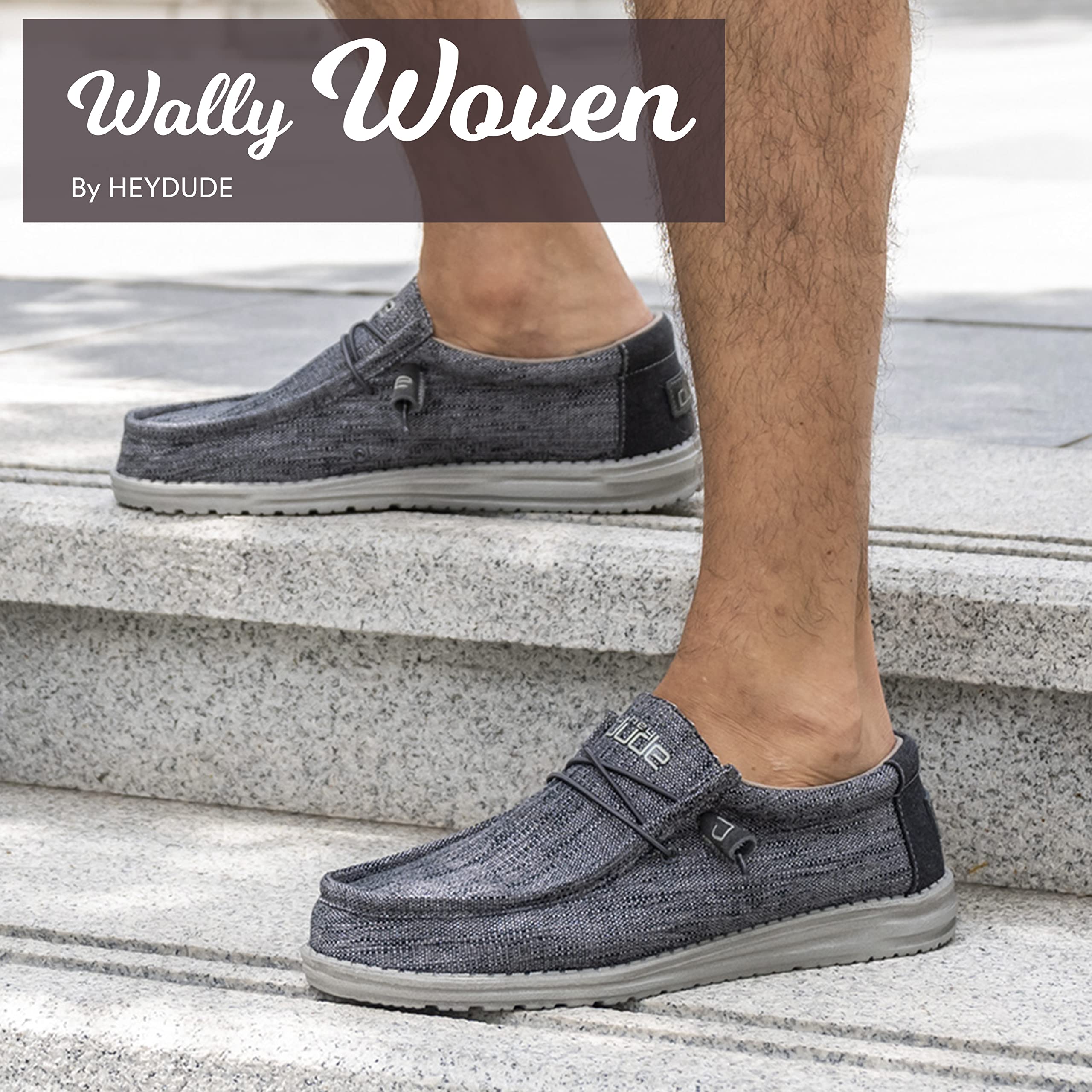 Hey Dude Men's Wally Sox Bee Multiple Colors | Men’s Shoes | Men's Lace Up Loafers | Comfortable & Light-Weight