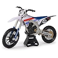 Authentic Shane Mcelrath 1:10 Scale Collector Die-Cast Toy Motorcycle Replica with Race Stand, for Collectors and Kids Age 5 and Up