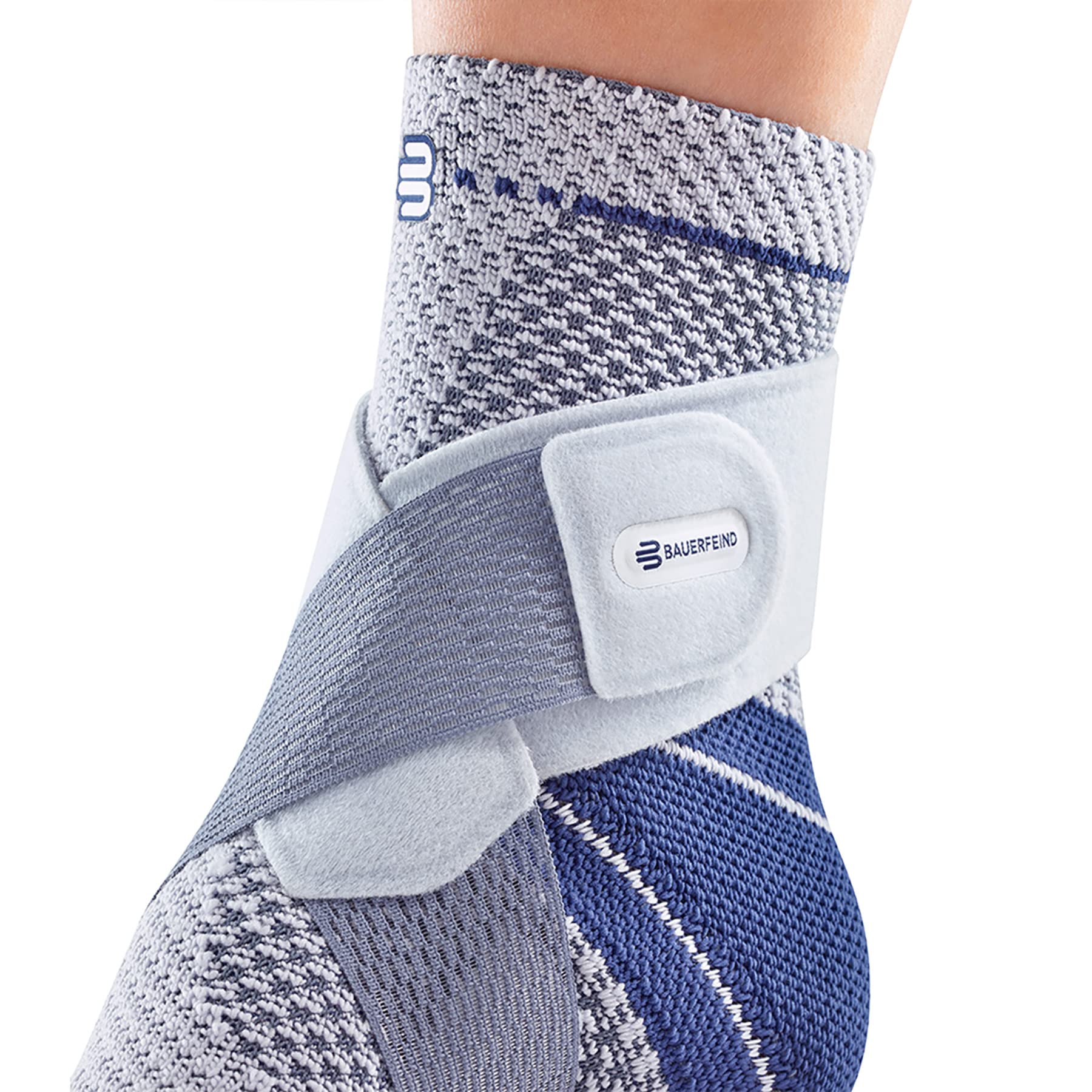 Bauerfeind - MalleoTrain Plus - Ankle Brace - Extra Stability for the Ankle Joints and Tendons - Right Foot - Size 2 - Color Titanium